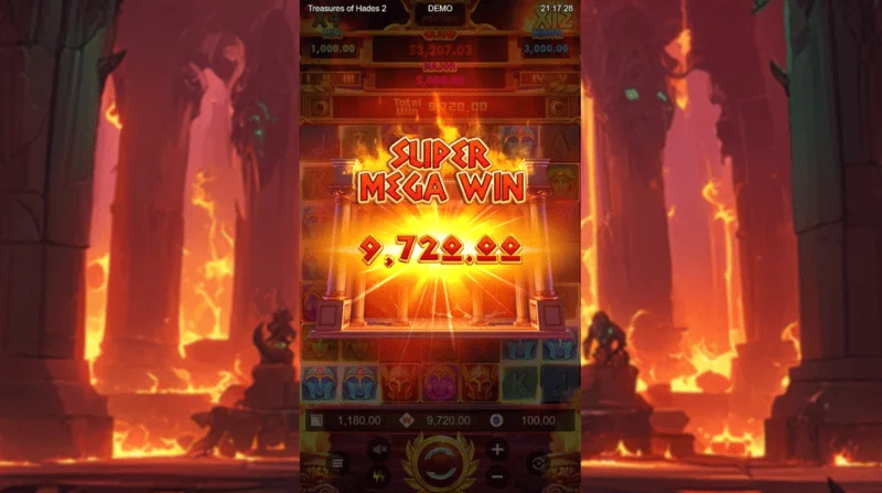 Treasures of Hades 2 – super mega dobitek v krogu Free Spins z akumulativnim množiteljem